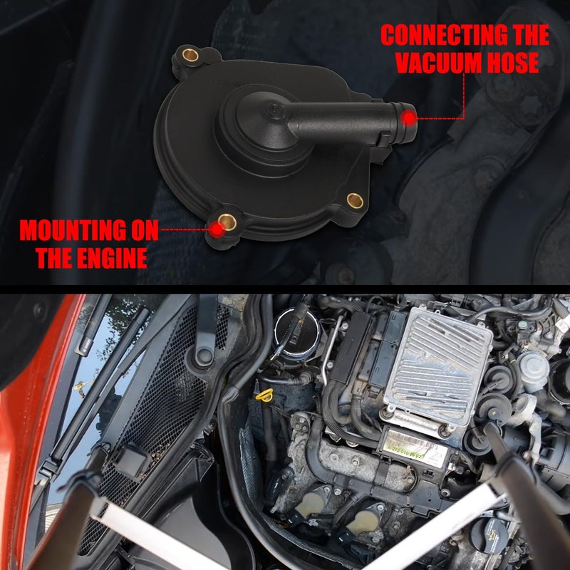 RANSOTO PVC Vent Valve Crankcase Breather Oil Separator Cover and Camshaft Expansion Plug Kit Compatible with Mercedes ML350 C230 C300 E350 C350 SLK300 ML450 Replace 2720100631 0009985690 0009986590 - Image 4